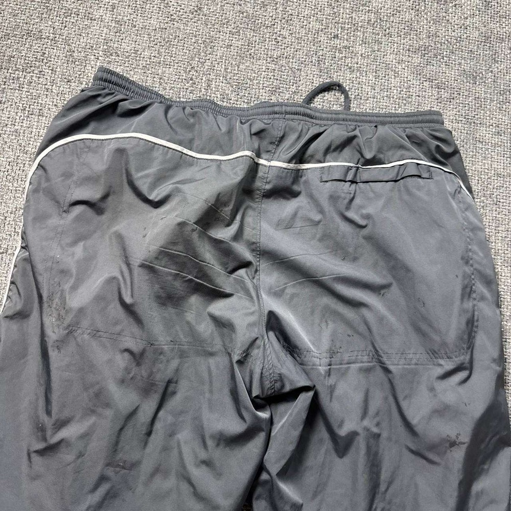 Nike Track Pants Mens XL Black Vintage Y2K Nylon Windbreaker Baggy Piping - Picture 7 of 13